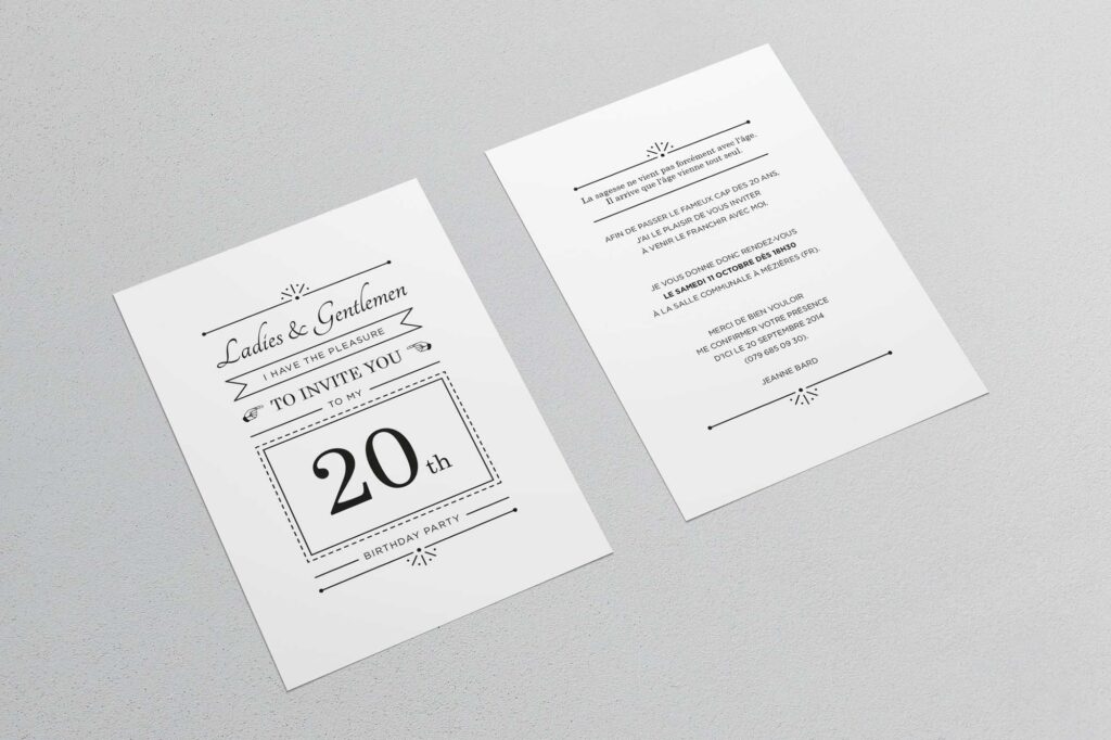 Black Cherries - Invitation 20 ans